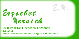 erzsebet mersich business card